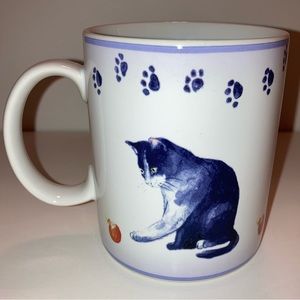 RARE Casamoda Cat Paw Prints Limited Edition Collectible Kitty NEW Ceramic Mug